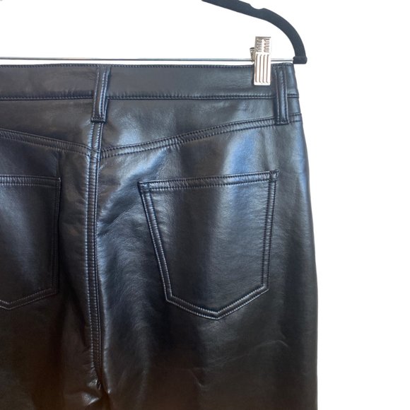 NWT AGOLDE Recycled Leather Mid Rise Relaxed Boot Pants - Picture 10 of 16